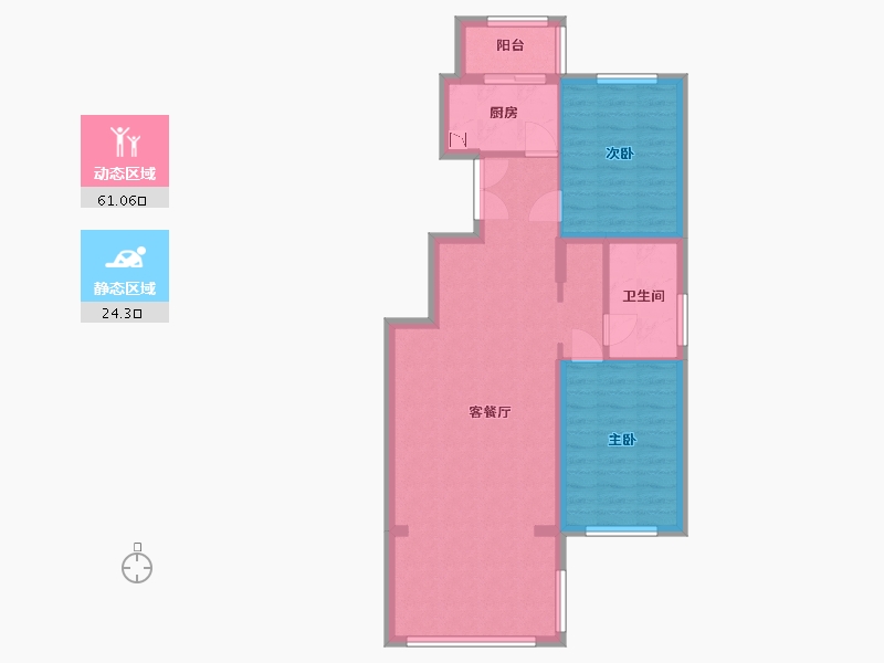 黑龙江省-哈尔滨市-凯盛源·玖郡-76.65-户型库-动静分区