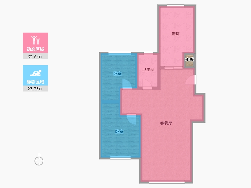 辽宁省-鞍山市-佳泰美景-77.88-户型库-动静分区