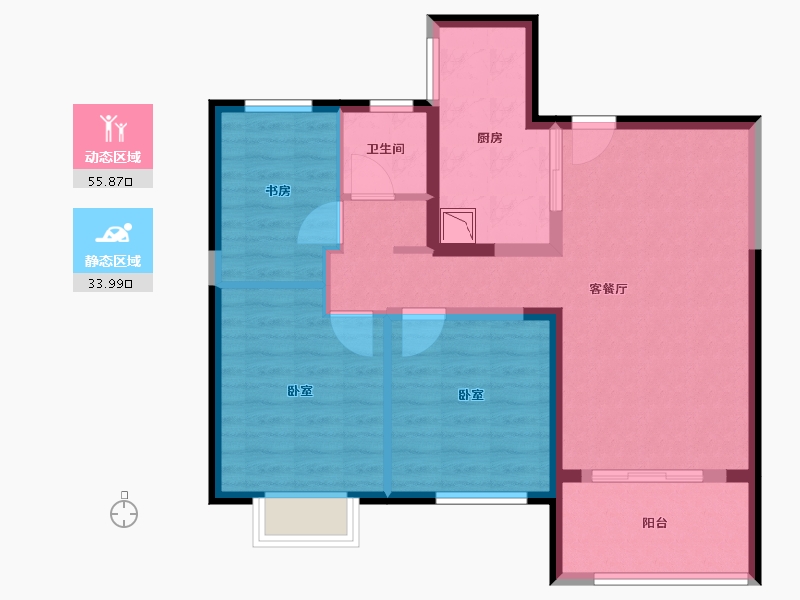 江苏省-无锡市-金科财富商业广场-80.00-户型库-动静分区