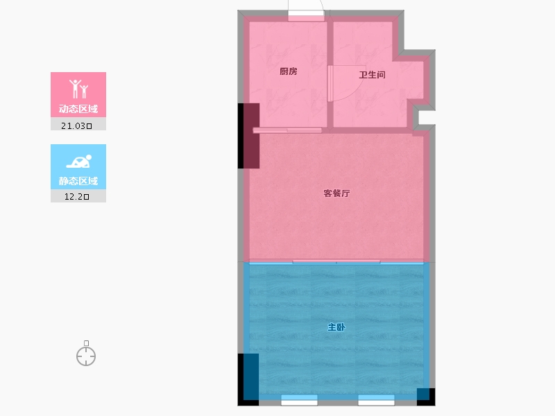 陕西省-咸阳市-乐华城·罗马假日公寓-29.49-户型库-动静分区