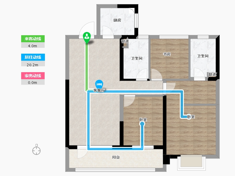 江苏省-无锡市-中锐星公元-88.00-户型库-动静线