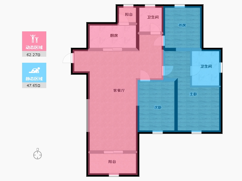 云南省-昆明市-红星天铂-97.44-户型库-动静分区