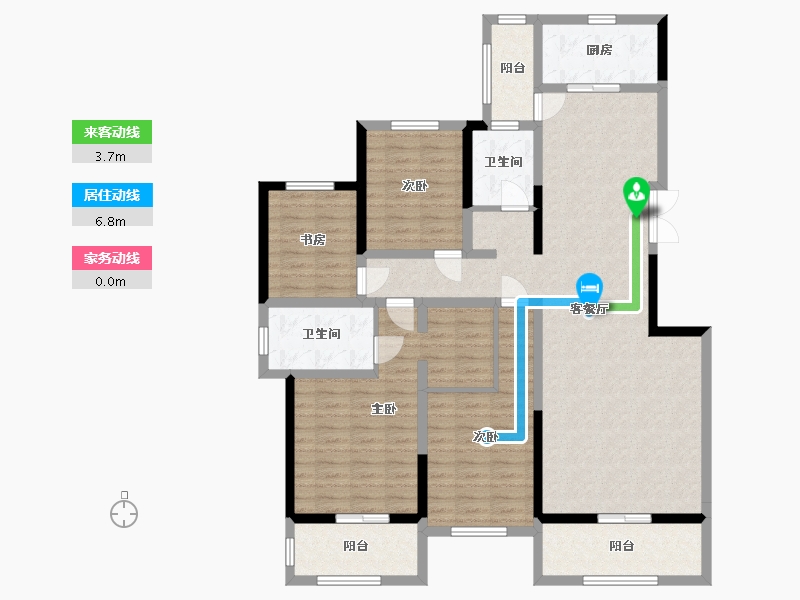 陕西省-西安市-国润城-132.00-户型库-动静线