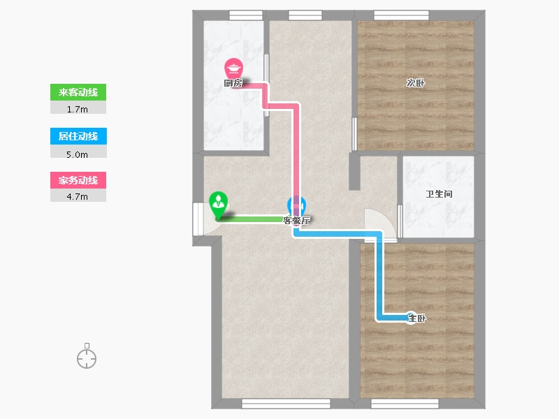 黑龙江省-哈尔滨市-永泰城住宅-54.90-户型库-动静线