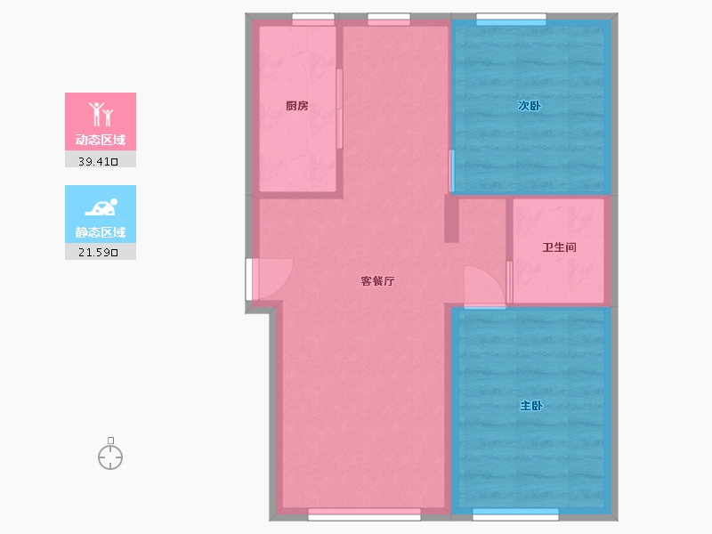 黑龙江省-哈尔滨市-永泰城住宅-54.90-户型库-动静分区