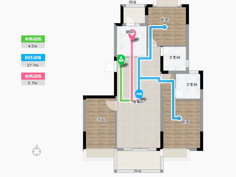 江苏省-南京市-南京恒大养生谷-97.19-户型库-动静线