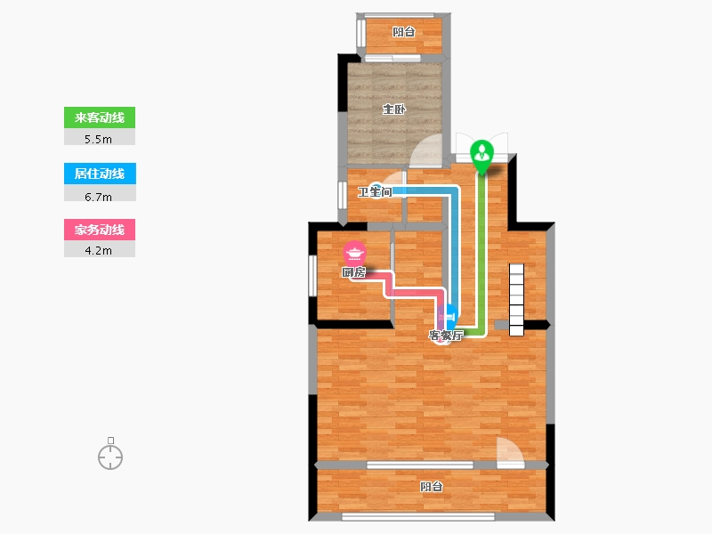 青海省-西宁市-中房海东萨尔斯堡-69.13-户型库-动静线