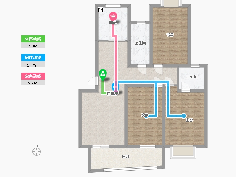 江苏省-淮安市-银河湾-94.39-户型库-动静线