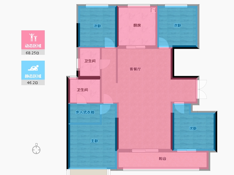 江苏省-盐城市-中海万锦园-102.00-户型库-动静分区