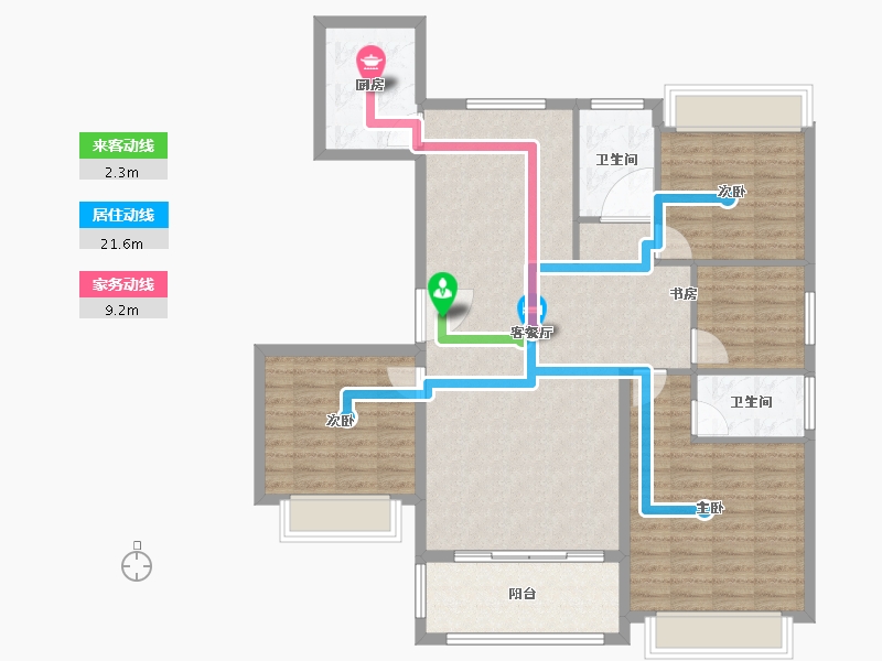 浙江省-台州市-立成檀香府-114.00-户型库-动静线