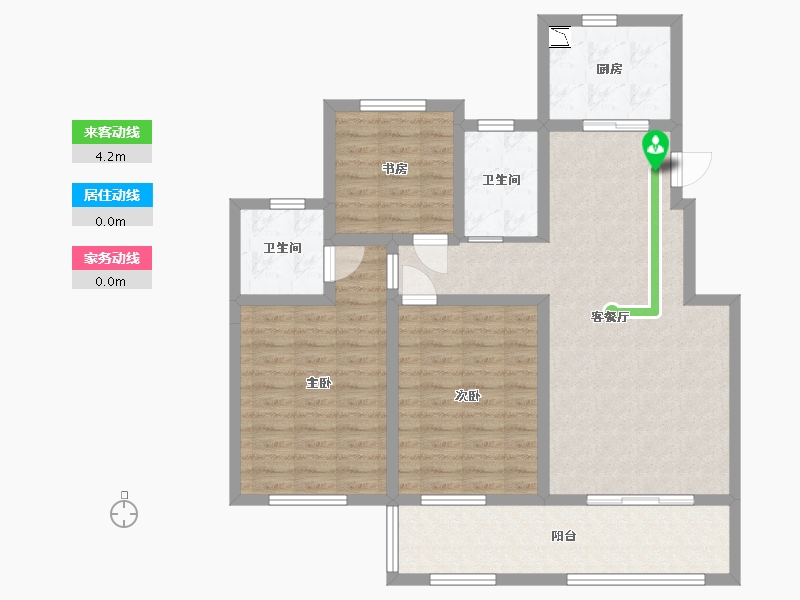 江苏省-淮安市-香格里拉花园-98.40-户型库-动静线