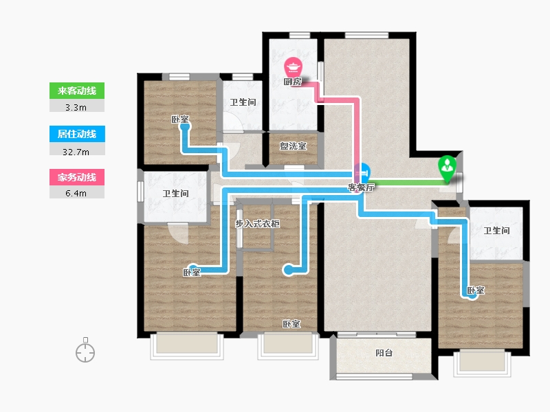 山西省-太原市-太原绿地城-130.99-户型库-动静线