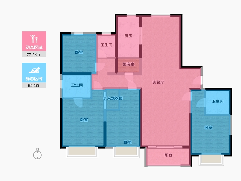 山西省-太原市-太原绿地城-130.99-户型库-动静分区