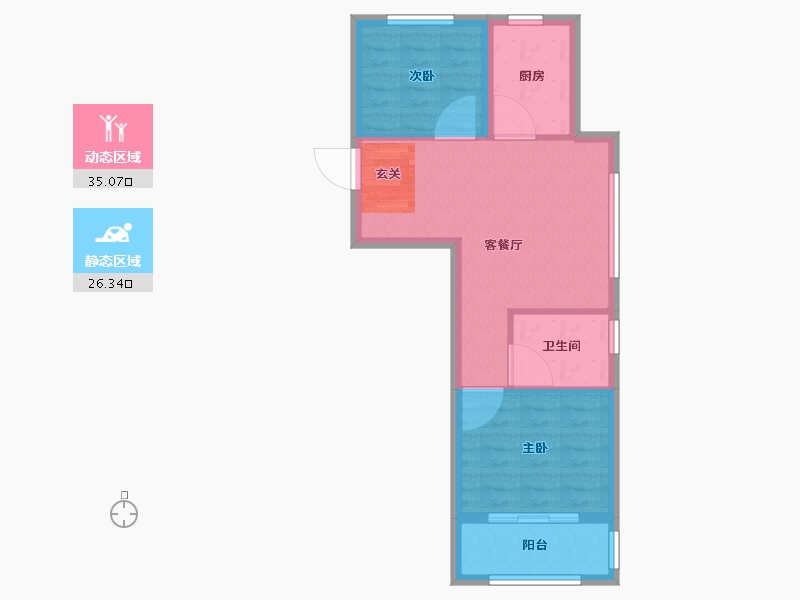 浙江省-台州市-国强江南宁溪-55.01-户型库-动静分区