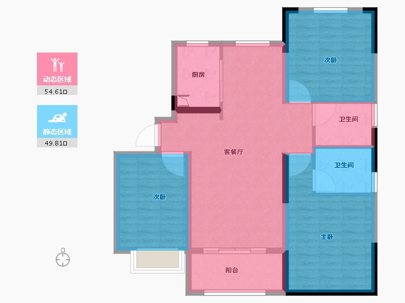 江苏省-徐州市-鼓楼紫云府-94.01-户型库-动静分区