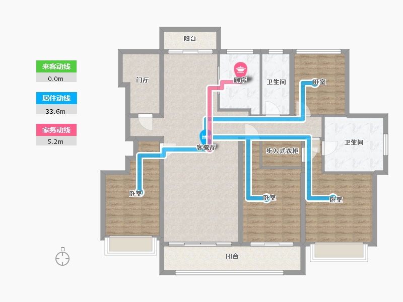 浙江省-杭州市-融创玖樟台-142.08-户型库-动静线