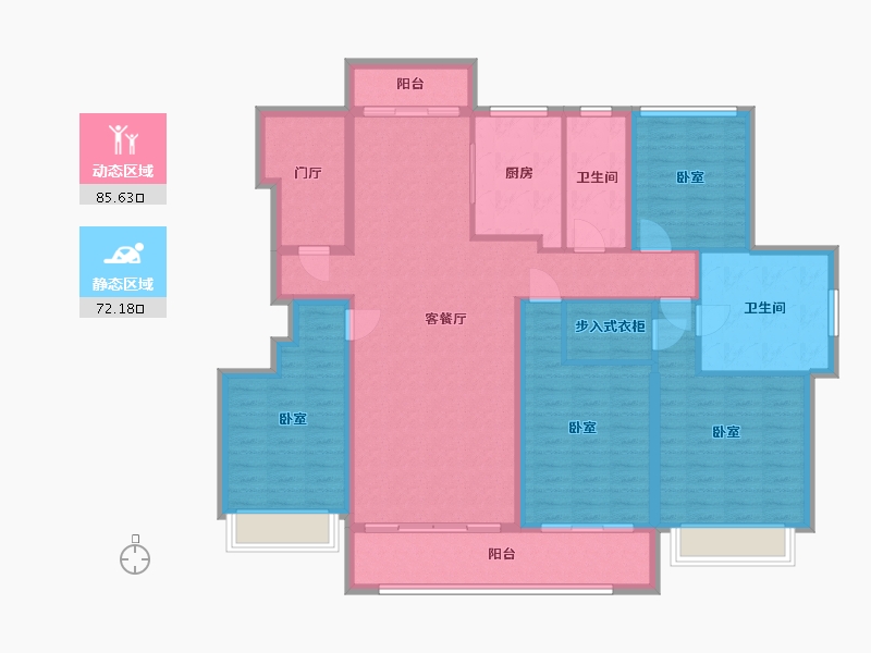 浙江省-杭州市-融创玖樟台-142.08-户型库-动静分区