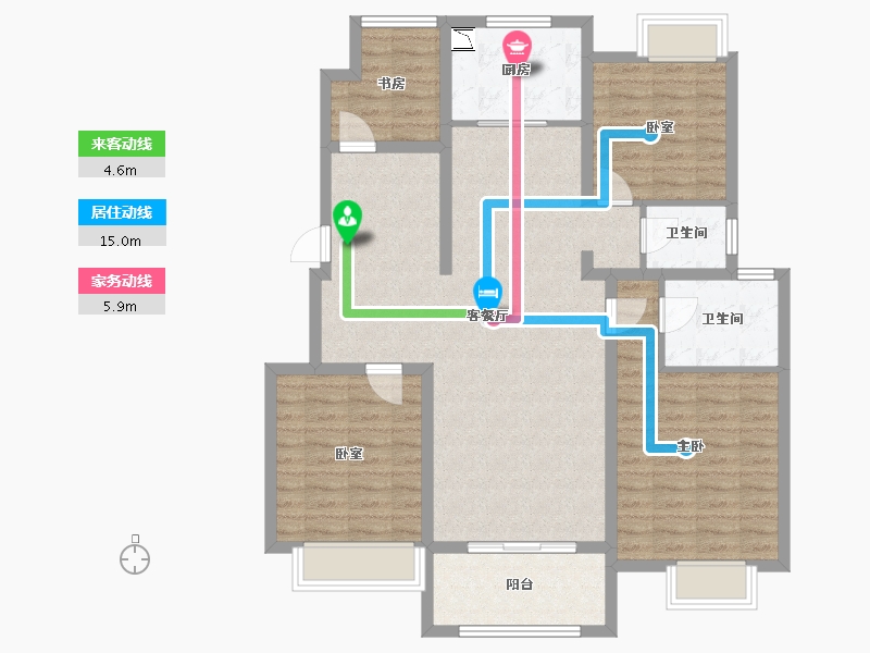 江苏省-无锡市-复地公园城邦达令港-110.28-户型库-动静线