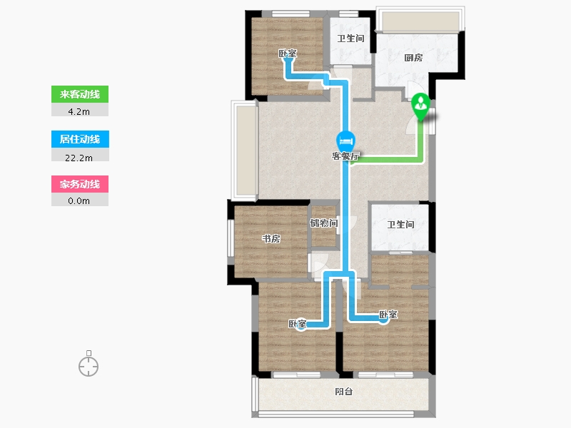 浙江省-杭州市-香栖天第-102.00-户型库-动静线