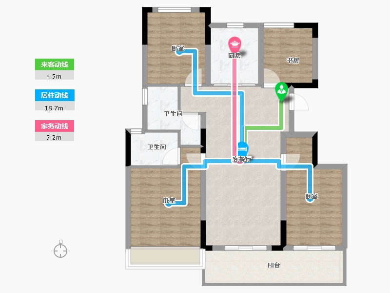 浙江省-杭州市-阳光城保亿•翡丽云邸-97.00-户型库-动静线