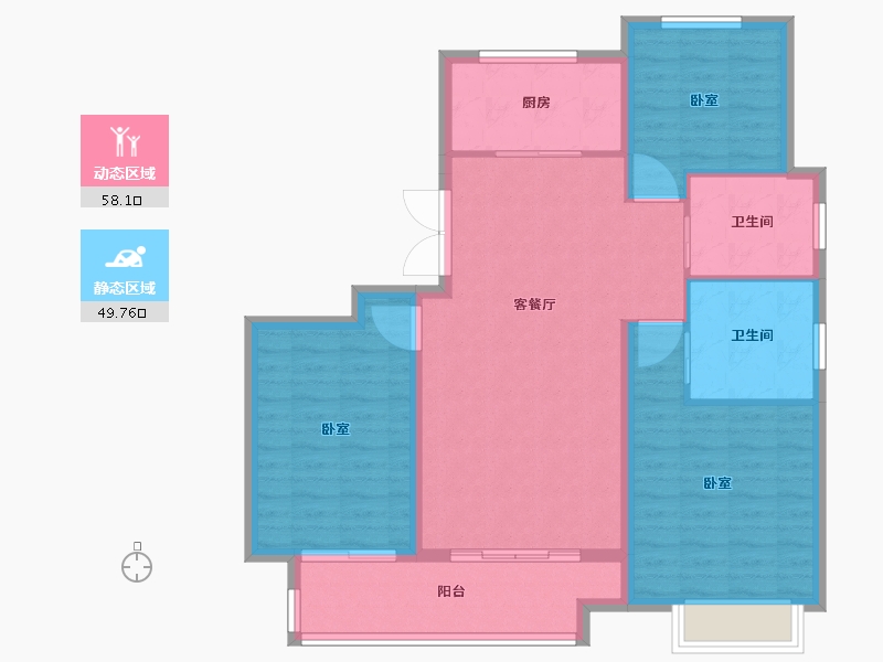 江苏省-盐城市-慧学铭苑-98.00-户型库-动静分区