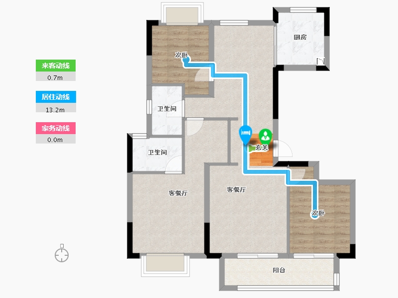 浙江省-台州市-宏大聚贤府-87.81-户型库-动静线