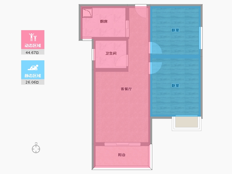 陕西省-咸阳市-华泰玉景台-62.11-户型库-动静分区