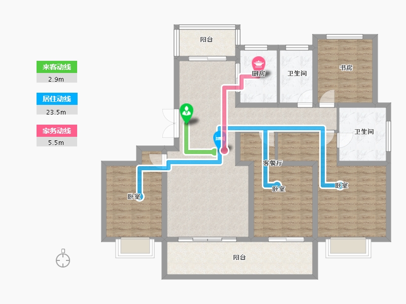 江苏省-盐城市-慧学铭苑-124.00-户型库-动静线