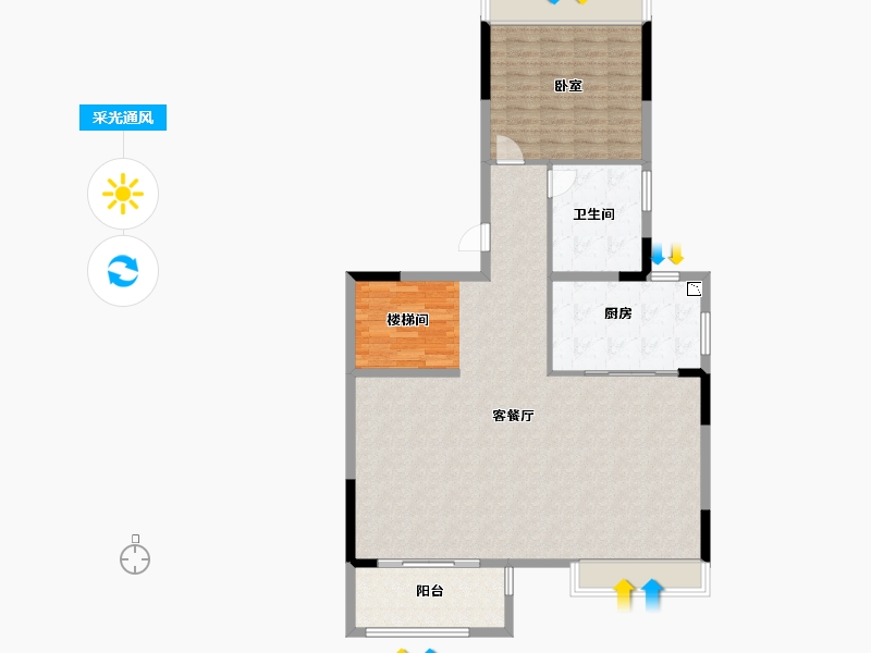 江苏省-镇江市-融创银城·滴翠园-119.00-户型库-采光通风