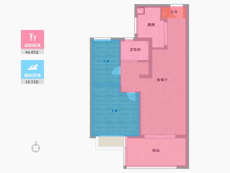 江苏省-南京市-雅居乐雅郡兰庭-60.99-户型库-动静分区