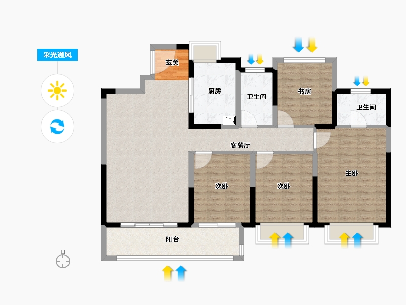 江苏省-南京市-中交锦度-112.00-户型库-采光通风