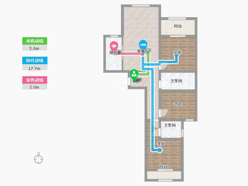 甘肃省-兰州市-九洲城二期-96.82-户型库-动静线