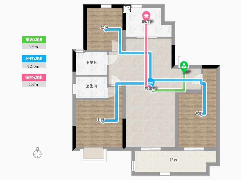 江苏省-南通市-观澜台-94.00-户型库-动静线