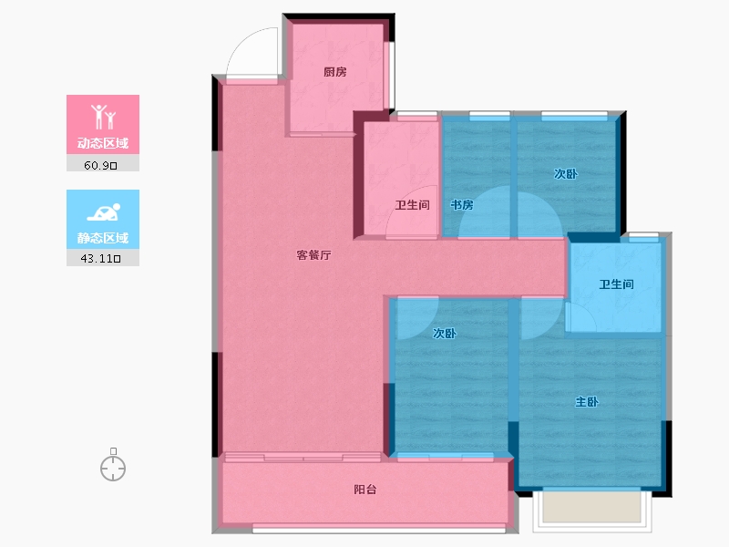 江苏省-徐州市-中国中铁陆港城-94.06-户型库-动静分区