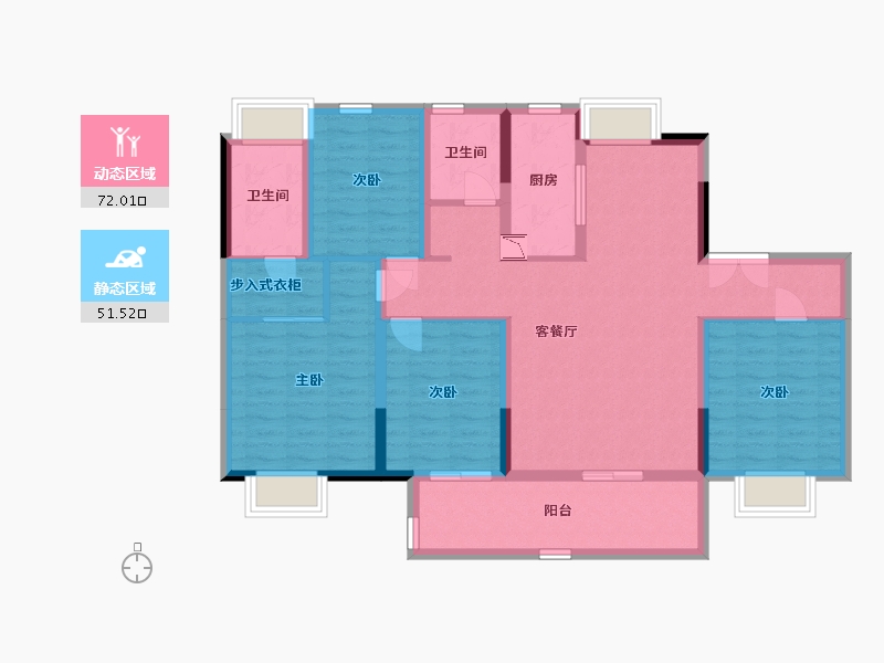 江苏省-南通市-观澜台-110.00-户型库-动静分区