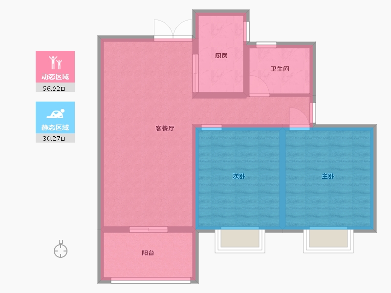 江苏省-淮安市-宏元国际广场-77.90-户型库-动静分区