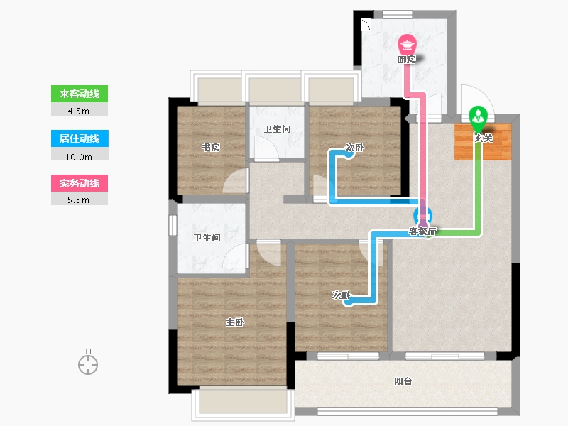 江苏省-南京市-望江悦府-92.00-户型库-动静线