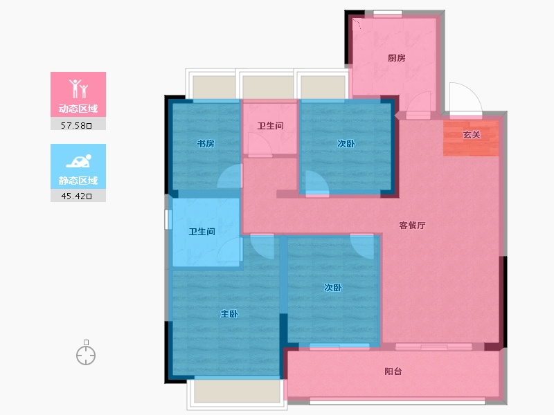 江苏省-南京市-望江悦府-92.00-户型库-动静分区