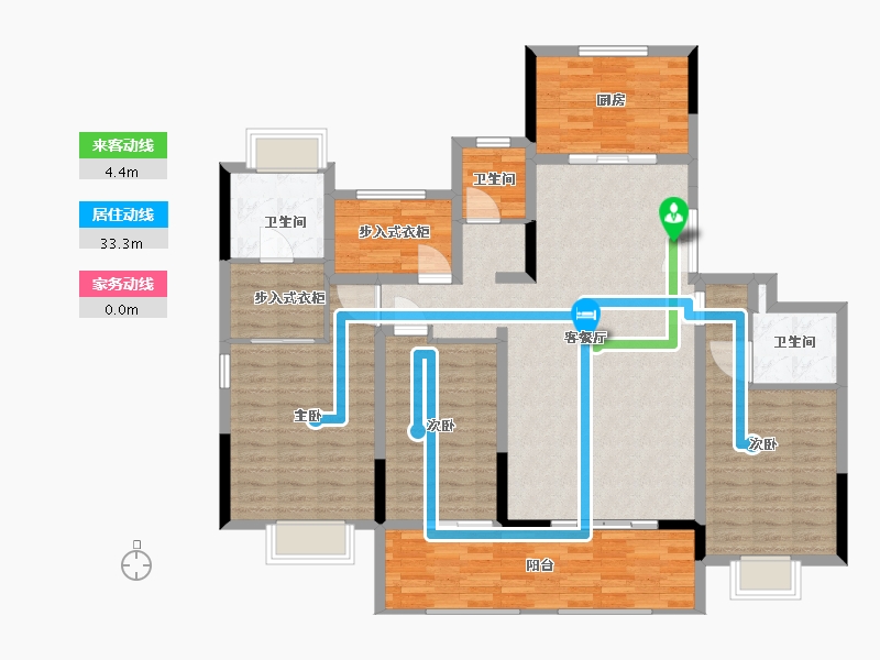 江苏省-南通市-公馆1895-136.00-户型库-动静线