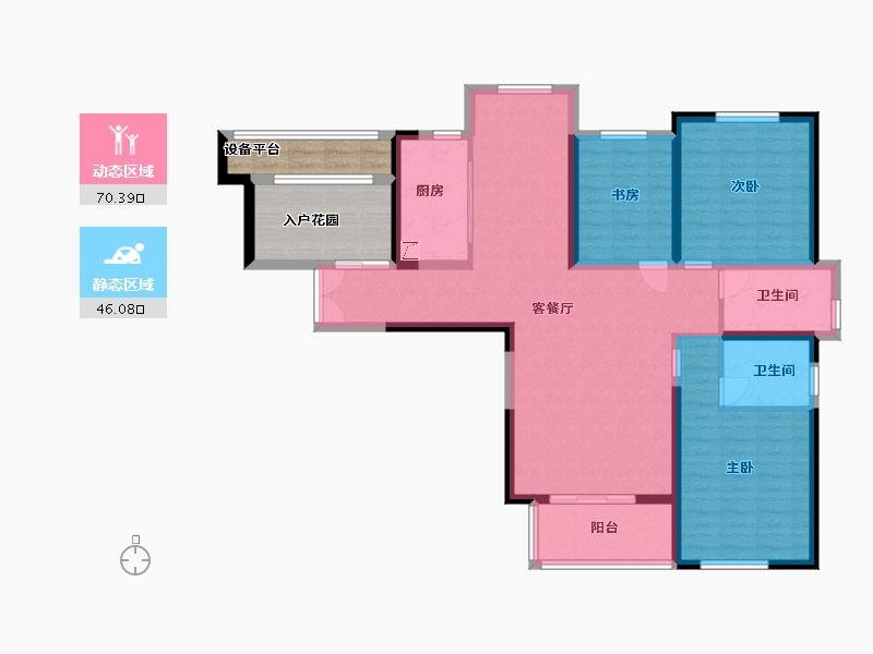 江苏省-淮安市-亿力未来城-116.00-户型库-动静分区