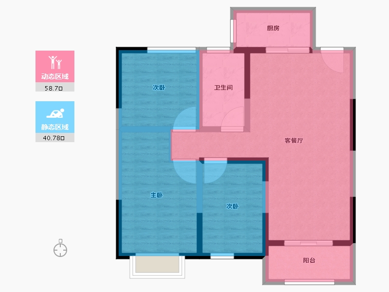 江苏省-徐州市-佳泰雅园-89.01-户型库-动静分区