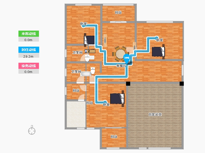 江苏省-扬州市-碧玉园-262.00-户型库-动静线