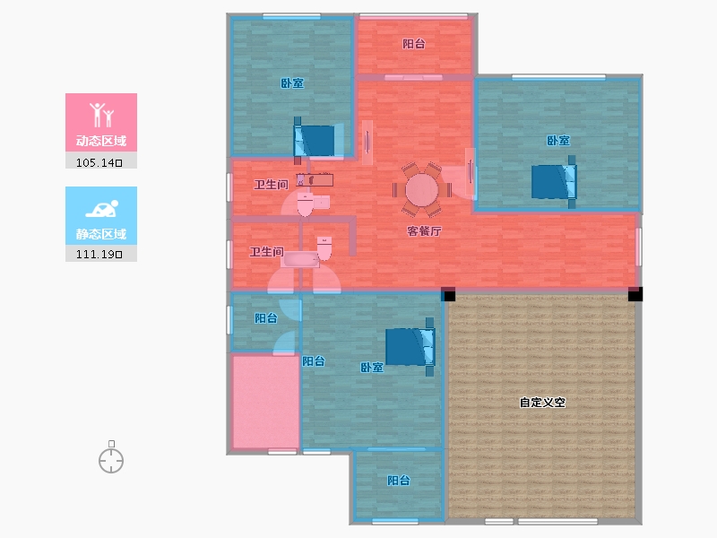 江苏省-扬州市-碧玉园-262.00-户型库-动静分区