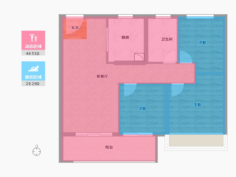 江苏省-南京市-都会诚品-71.00-户型库-动静分区