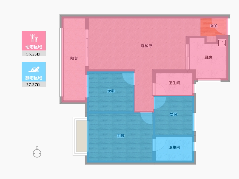 江苏省-南京市-雅居乐雅郡兰庭-84.00-户型库-动静分区