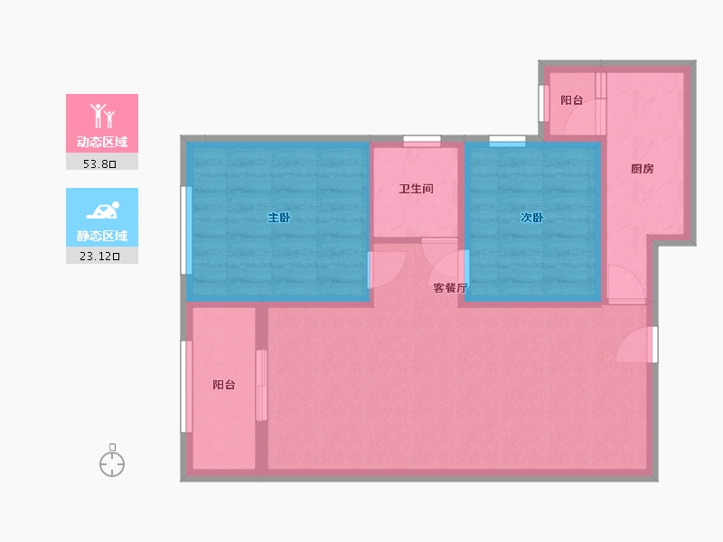 青海省-西宁市-紫御蘭庭-68.23-户型库-动静分区