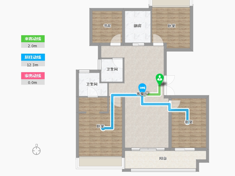 江苏省-宿迁市-华莱书香水韵-110.00-户型库-动静线