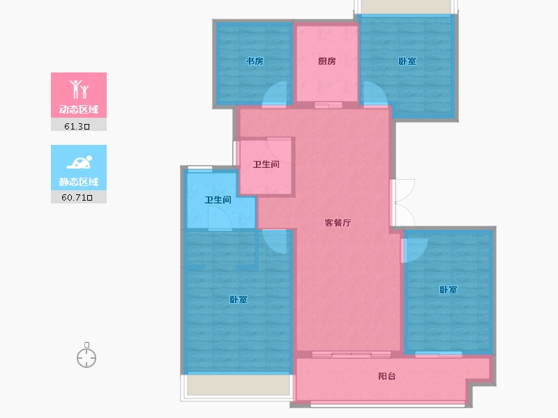 江苏省-宿迁市-华莱书香水韵-110.00-户型库-动静分区