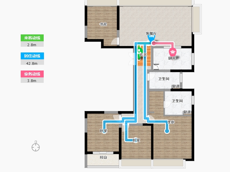 江苏省-苏州市-富力·天禧院-149.00-户型库-动静线