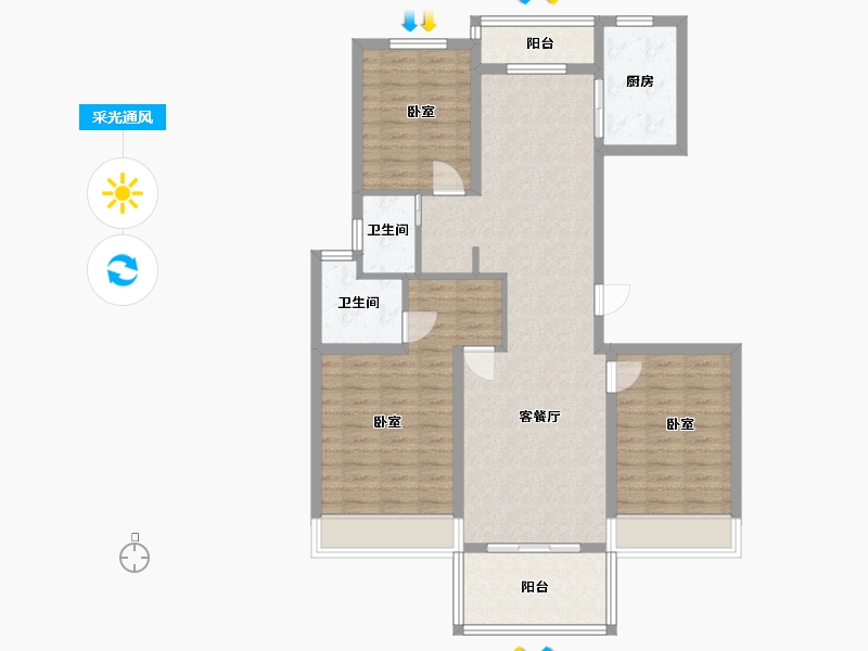 江苏省-镇江市-天怡·南郡-101.01-户型库-采光通风